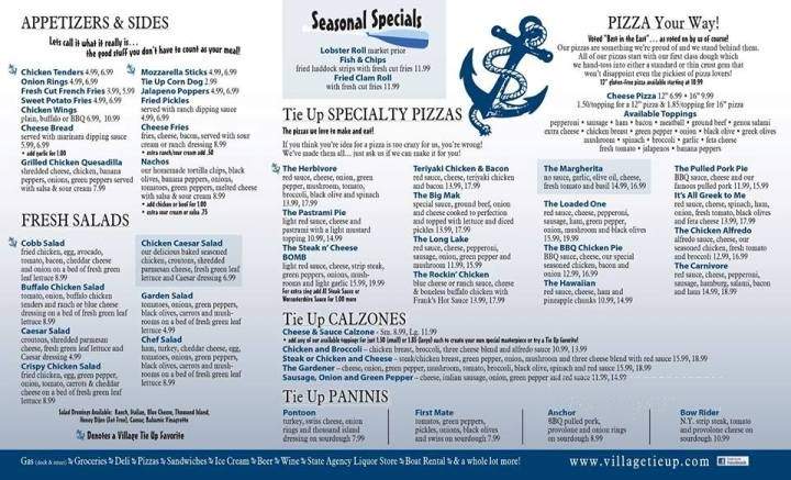 The Village Tie Up - Harrison, ME menu_pic