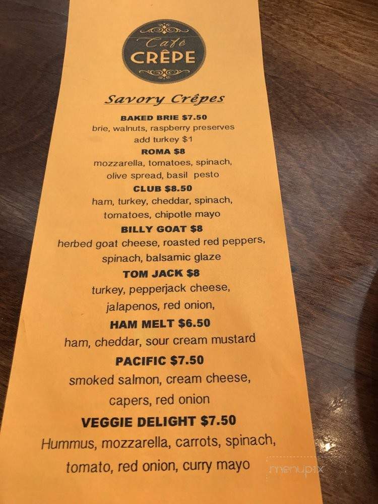 Cafe Crepe - Portland, ME menu_pic