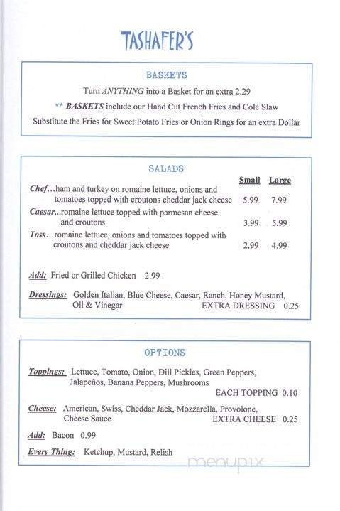 Tasha's - Sedgwick, ME menu_pic