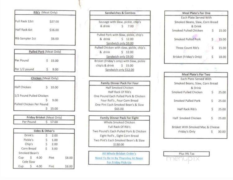 Still Smok'n VT - Essex, VT menu_pic