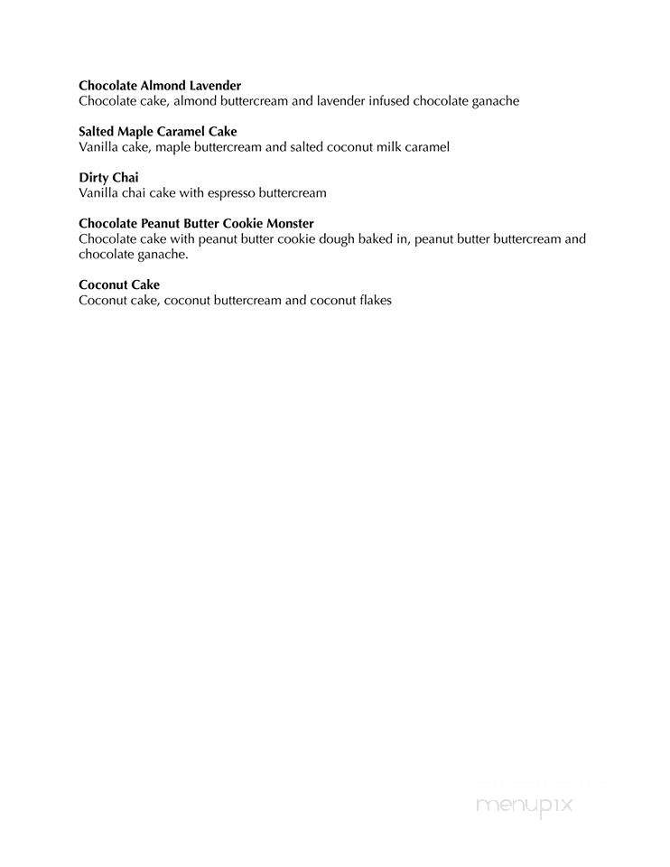 Sweet Alchemy Bakery and Cafe - Essex Junction, VT menu_pic