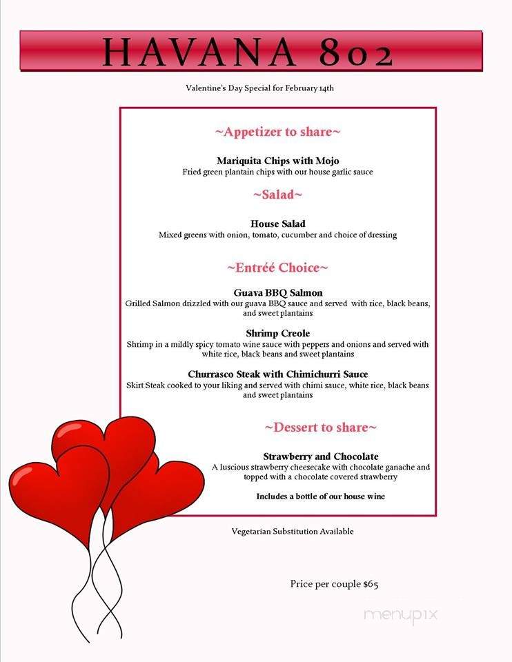 Havana 802 - Hardwick, VT menu_pic
