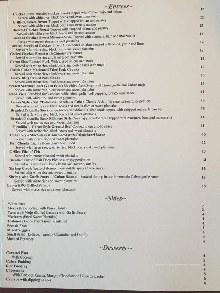 Havana 802 - Hardwick, VT menu_pic