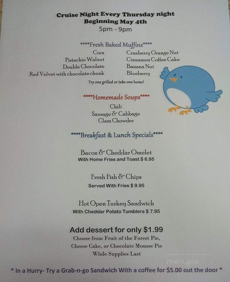 Bonnie Jean's Kitchen - Stafford, CT menu_pic