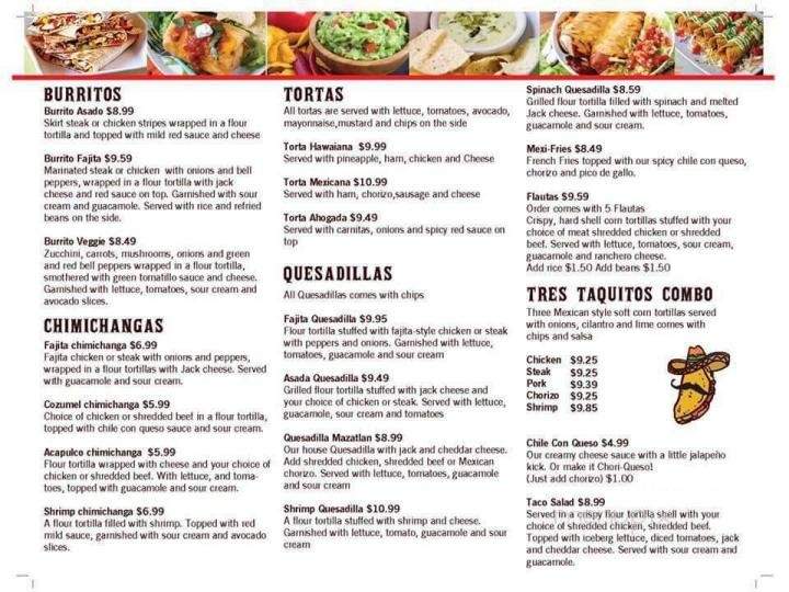 Taquitos Mexican Grill - Windham, CT menu_pic