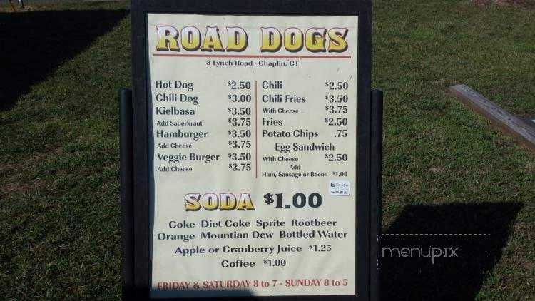 Road Dogs - Chaplin, CT menu_pic
