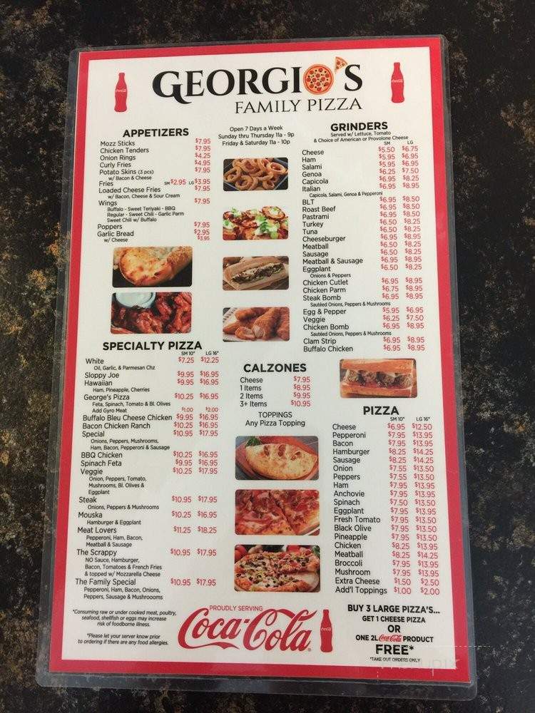 Georgios Pizza - Waterford, CT menu_pic