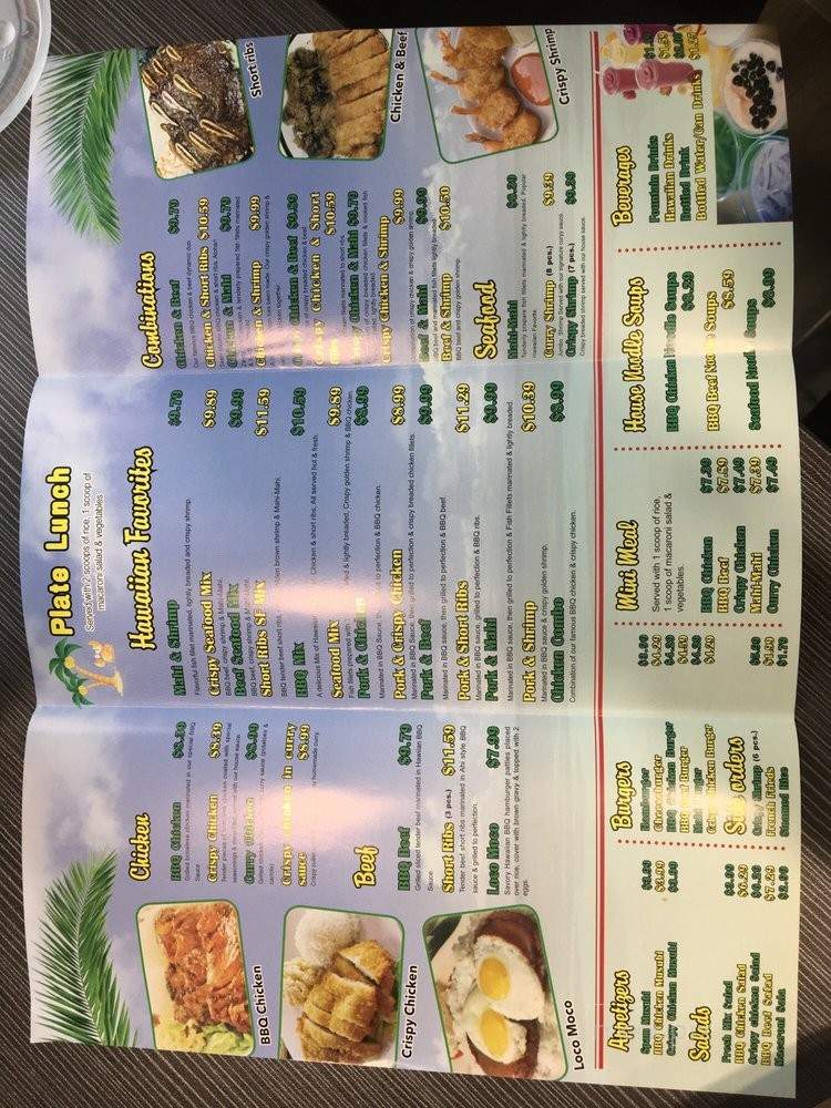 H and C Hawaii BBQ - Torrington, CT menu_pic