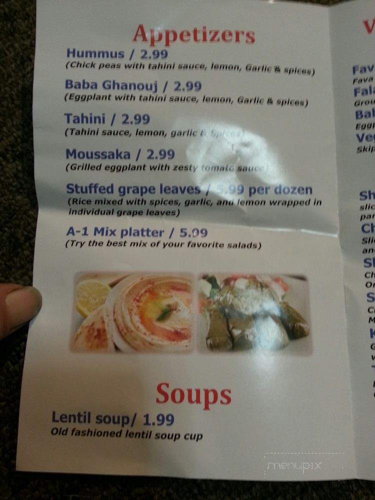 A-1 Grill - Bayonne, NJ menu_pic