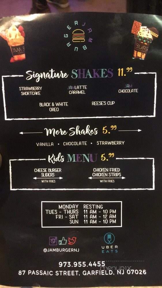Jam Burger - Garfield, NJ menu_pic