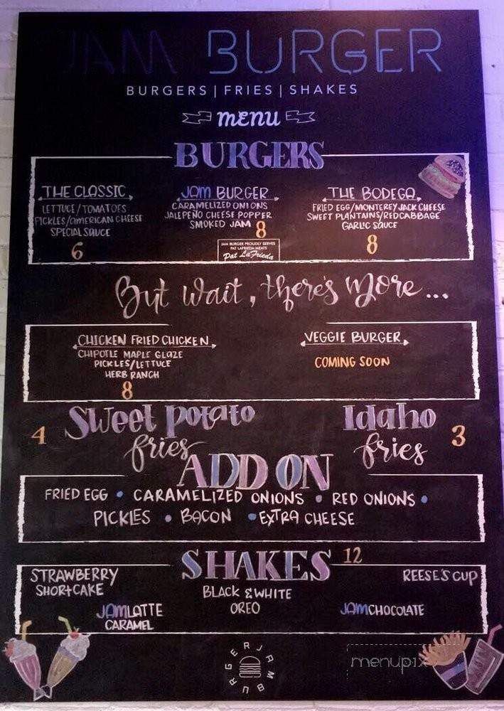 Jam Burger - Garfield, NJ menu_pic
