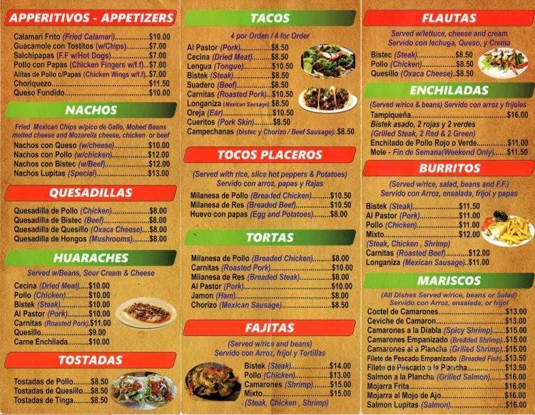 Lupita's Taqueria & Restaurant - City of Orange, NJ menu_pic