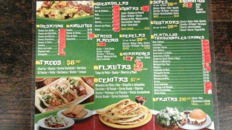 Pepe's Taqueria - Union City, NJ menu_pic