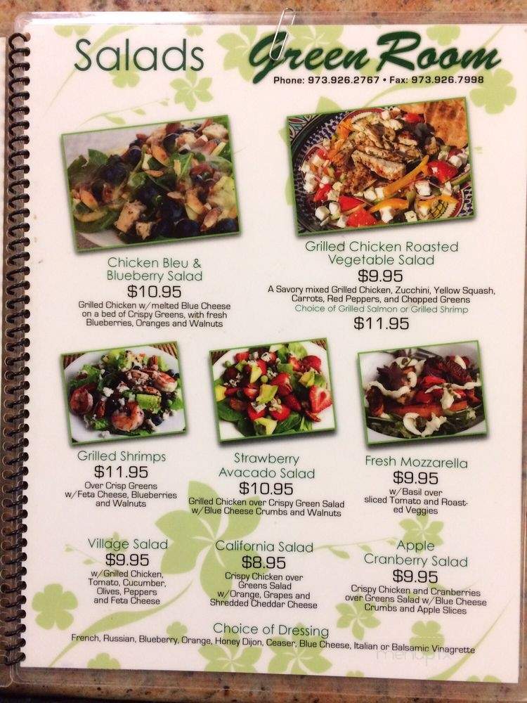 Green Room - Newark, NJ menu_pic