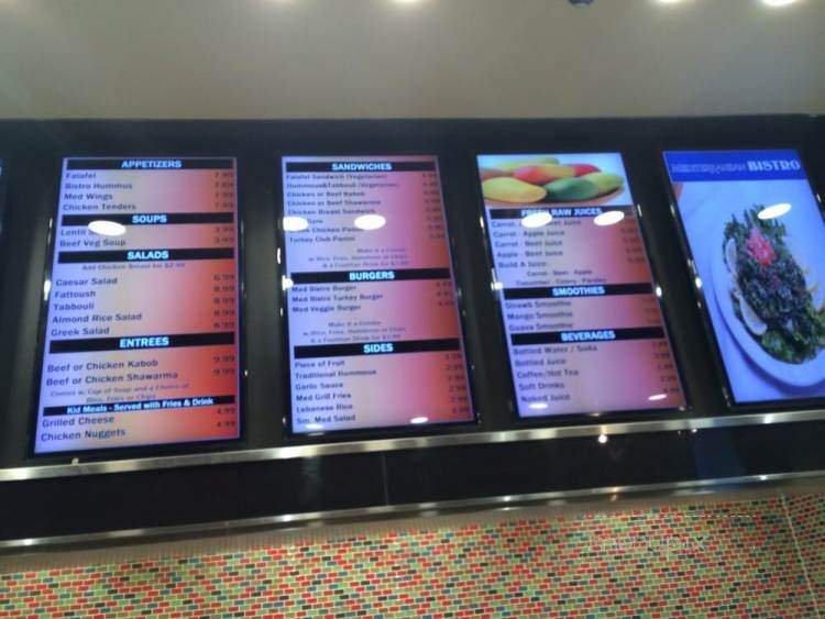 Mediterranean Bistro - Newark, NJ menu_pic
