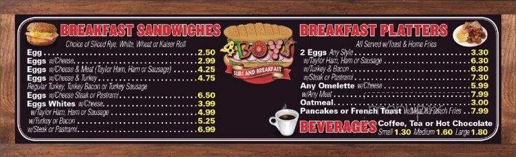 Four Boys Deli - Elizabeth, NJ menu_pic