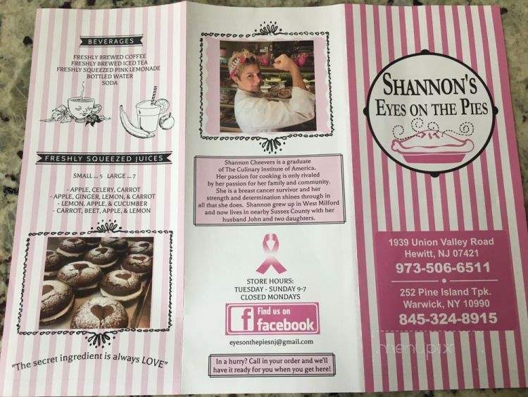 Shannon's Eyes on the Pies - West Milford, NJ menu_pic
