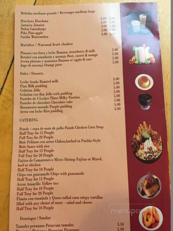 Carlos's Mexican Food - Little Falls, NJ menu_pic