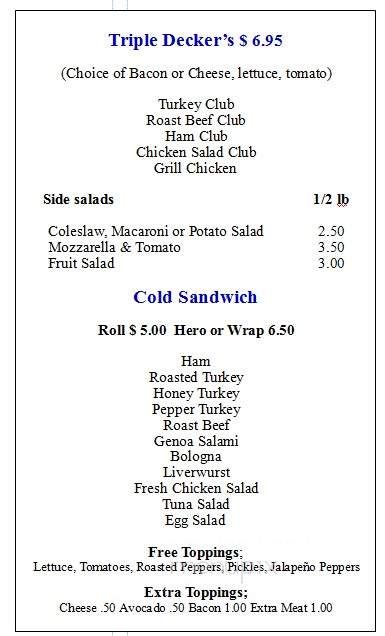 PJ's Cafe - Paterson, NJ menu_pic