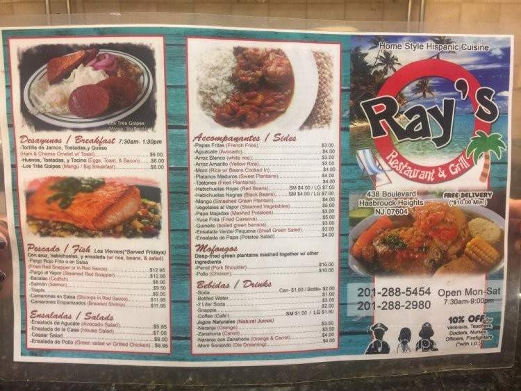 Ray's Restaurant and Grill - Hasbrouck Heights, NJ menu_pic