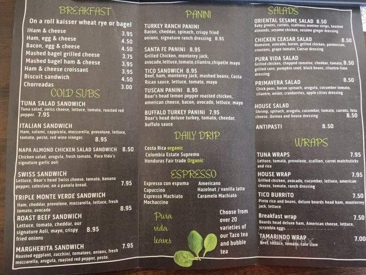 Pura Vida Deli & Coffee - Keyport, NJ menu_pic