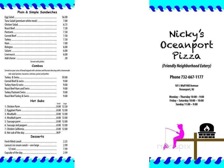 Nicky's Pizza - Oceanport, NJ menu_pic