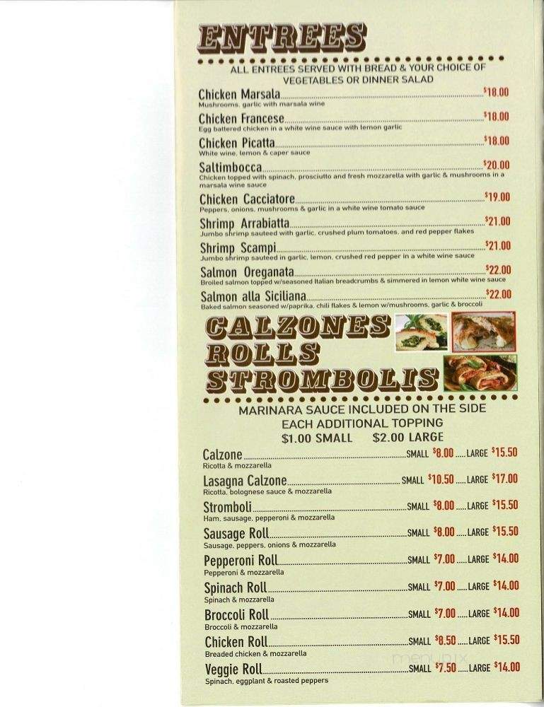 Sapori D'Italia - Mendham, NJ menu_pic