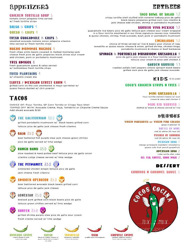 Coco's Cocina - Pitman, NJ menu_pic