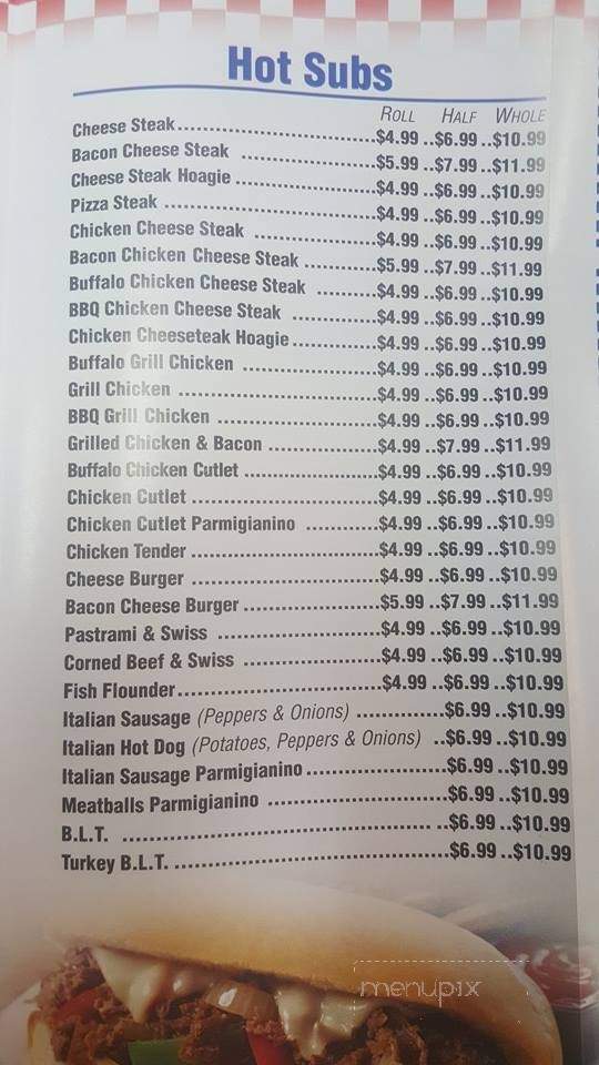 Lucky 7 Deli - Sicklerville, NJ menu_pic
