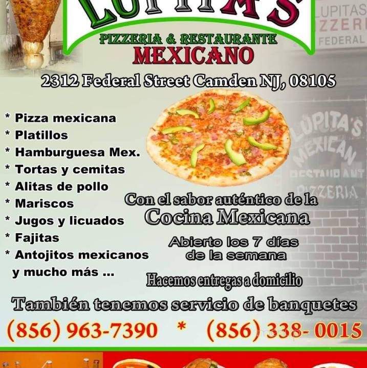 Lupita's Pizzeria & Restaurante Mexicano - Camden, NJ menu_pic