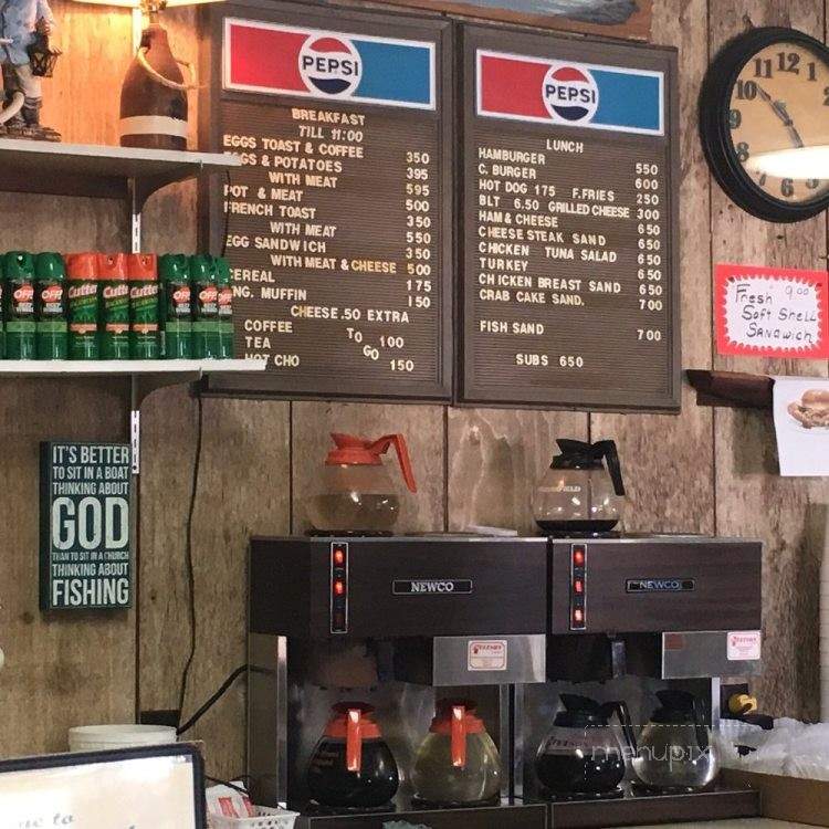 Higbee C A Jr Marina - Fortescue, NJ menu_pic