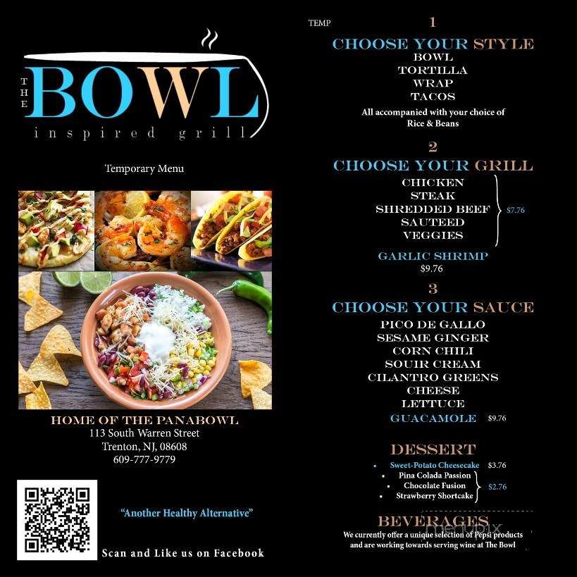 The Bowl inspired Grill - Trenton, NJ menu_pic