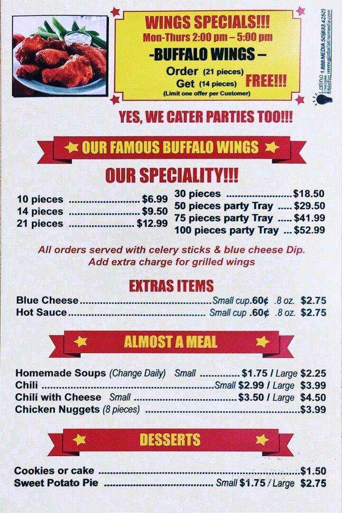 Chuck's Cafe - Hamilton Township, NJ menu_pic