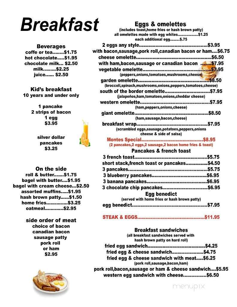 Montes Cafe - Seaside Park, NJ menu_pic