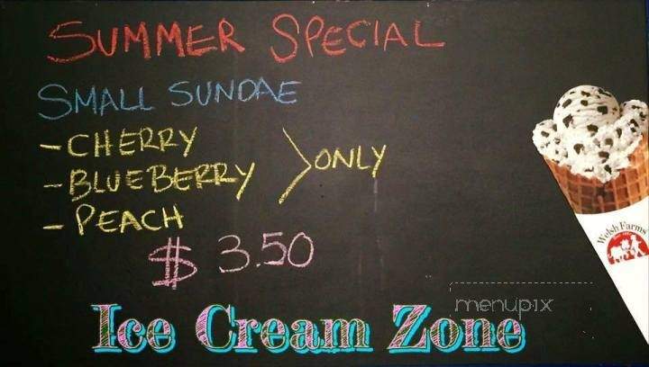Ice Cream Zone - Bound Brook, NJ menu_pic