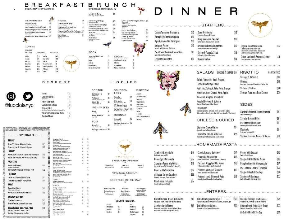 Lucciola - New York, NY menu_pic