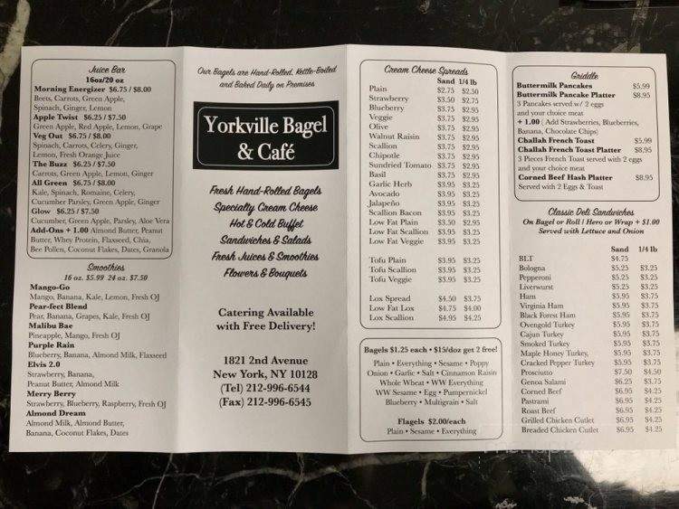 /30305242/Yorkville-Bagel-and-Cafe-New-York-NY - New York, NY