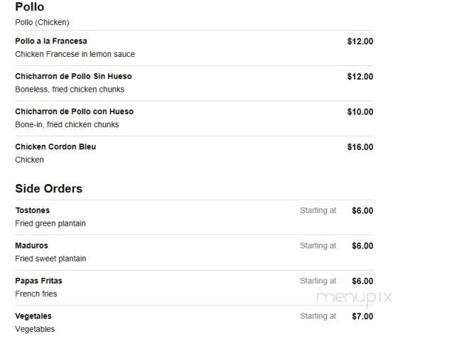 Sazon Ramirez - Staten Island, NY menu_pic