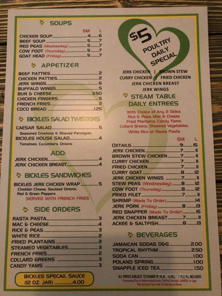 Bickles 2 Go - Bronx, NY menu_pic