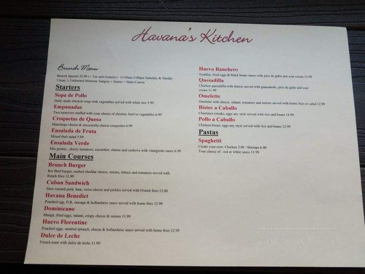 Havana's Kitchen - Bronx, NY menu_pic