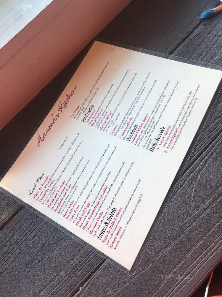 Havana's Kitchen - Bronx, NY menu_pic