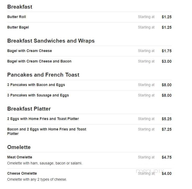 Throgg's Neck Deli & Grill - Bronx, NY menu_pic