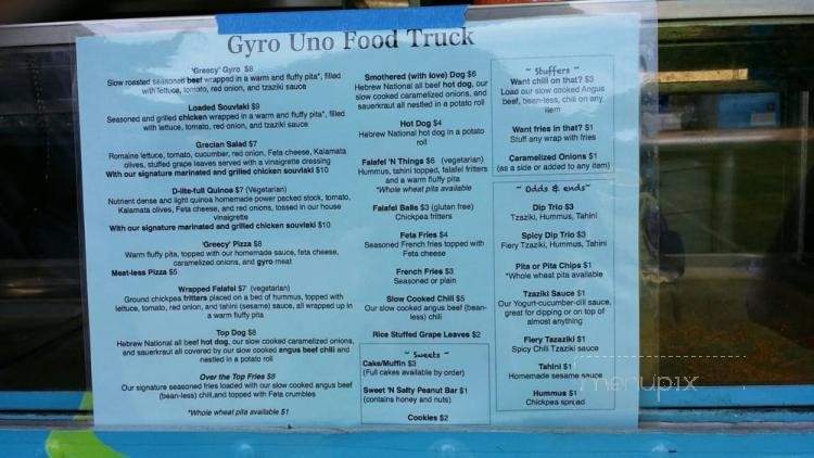 Gyro Uno Food Truck - Briarcliff Manor, NY menu_pic