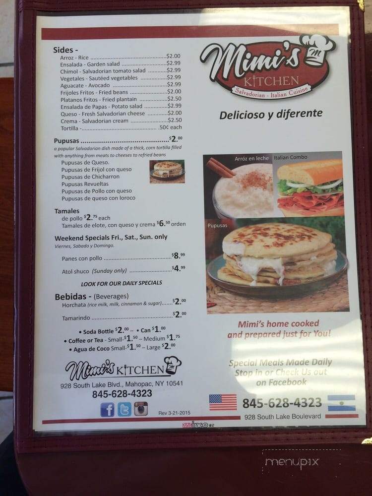 Mimis Kitchen - Mahopac, NY menu_pic