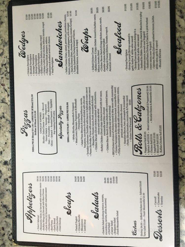 Bella's Pizza & Pasta - Cortlandt Manor, NY menu_pic