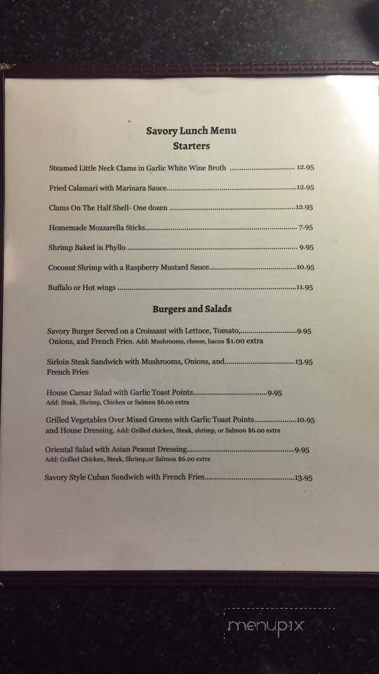 The Savory - Woodbury, NY menu_pic