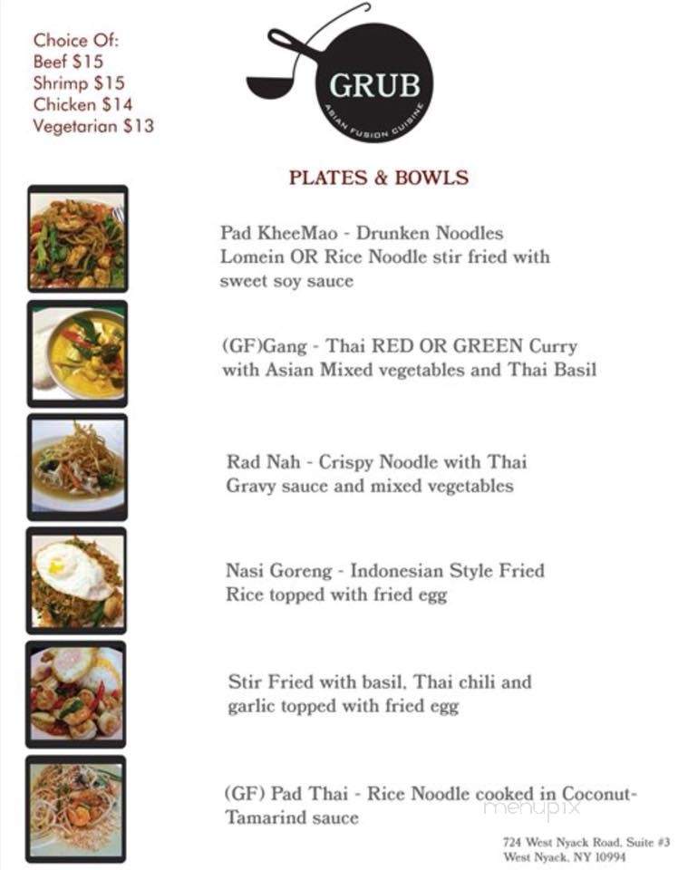 Grub - West Nyack, NY menu_pic