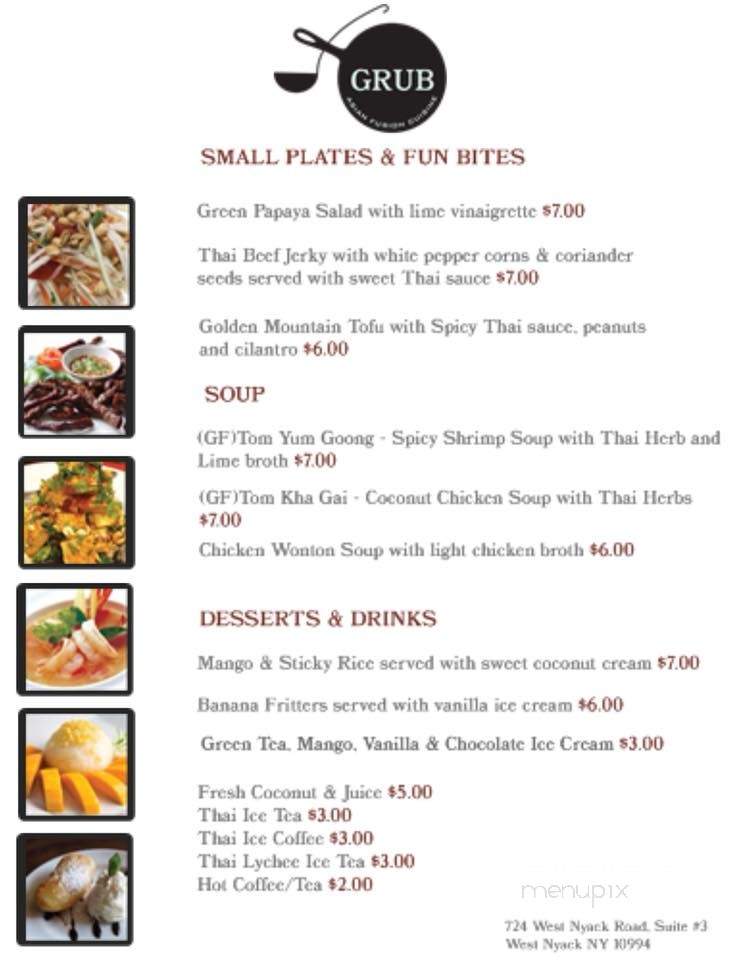 Grub - West Nyack, NY menu_pic
