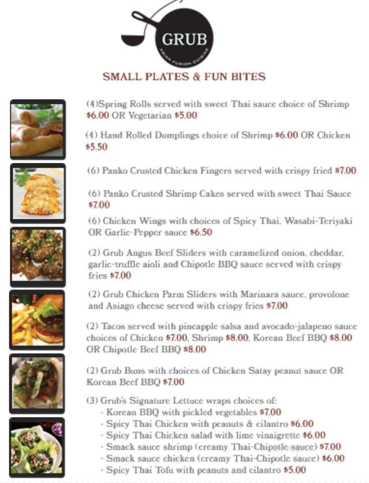 Grub - West Nyack, NY menu_pic