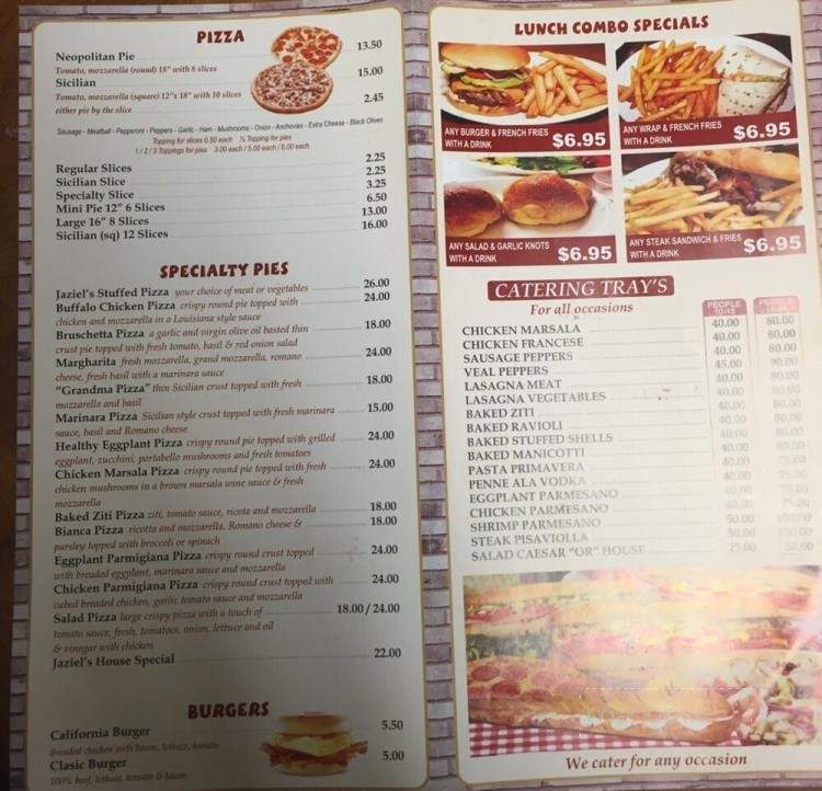 Jaziel Pizza and Restaurant - Floral Park, NY menu_pic